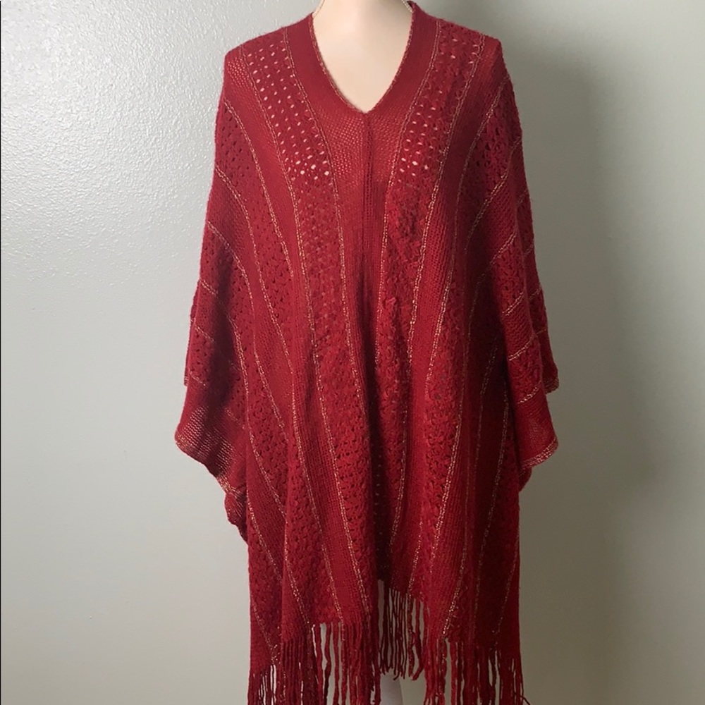 BCBGMAXAZRIA PONCHO SWEATER